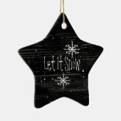 Primitive Schneeeinrichtung Keramikornament (Rechts)