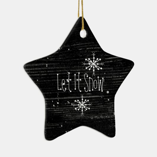 Primitive Schneeeinrichtung Keramikornament (Rechts)