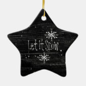 Primitive Schneeeinrichtung Keramikornament (Hinten)