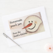 Primitive Snowman Christmas Jar Sticker (Umschlag)