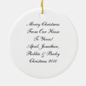 Primitive Snowman Gingerbread Man Keramik Ornament (Hinten)