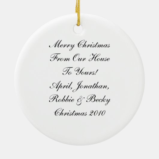 Primitive Snowman Gingerbread Man Keramik Ornament (Hinten)