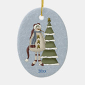 Primitive Snowman Keramik Ornament (Vorne)