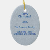 Primitive Snowman Keramik Ornament (Hinten)