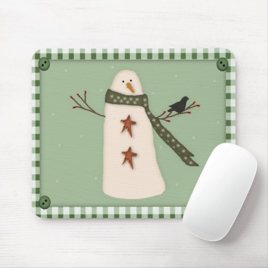 Primitive Snowman Mousepad (Mit Mouse)