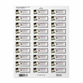 Primitive Snowman-Rücksendeadresse Label-Holiday (Vorne)