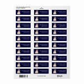 Primitive Snowman-Rücksendeadressen-Aufkleber (Vorne)