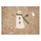 Primitive Snowman Tablecloth Tischdecke (Vorderseite (Horizontal))