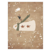 Primitive Snowman Tablecloth Tischdecke (Vorderseite)