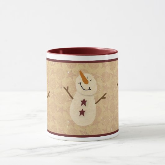 Primitive Snowman-Tasse Tasse (Zentrum)