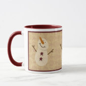 Primitive Snowman-Tasse Tasse (Links)