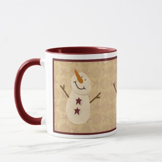 Primitive Snowman-Tasse Tasse (Links)