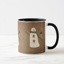 Primitive Snowman-Tasse Tasse