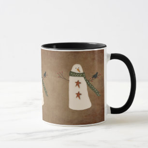 Primitive Snowman-Tasse Tasse