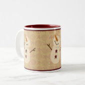 Primitive Snowman-Tasse Zweifarbige Tasse (Vorderseite Links)