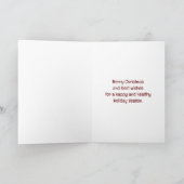 Primitive Snowman Weihnachtskarte Feiertagskarte (Innenseite)