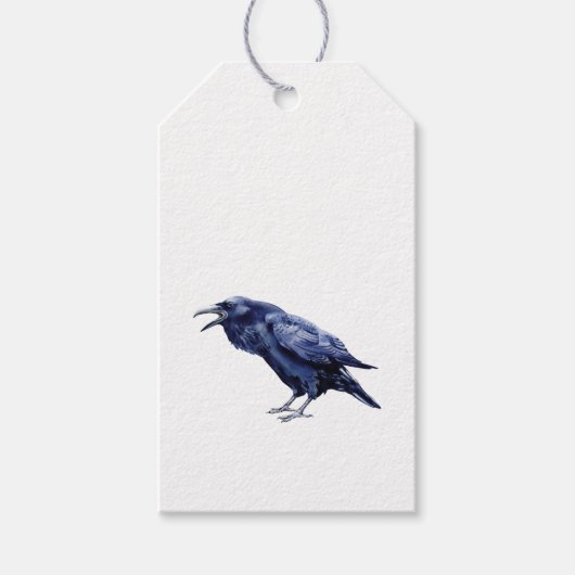 Primitive Spooky Halloween Raven Crow Herbst Fall Geschenkanhänger (Vorderseite)