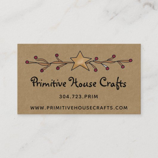 PRIMITIVE STAR & BERRIES AUF DER KRAFT-GESCHÄFTSKA VISITENKARTE (Vorderseite)