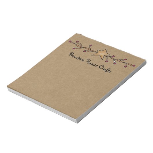 PRIMITIVE STAR & BERRIES AUF KRAFT NOTE PAD NOTIZBLOCK (Rotiert)