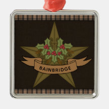 Primitive Star & Berries Personalisierte Weihnacht