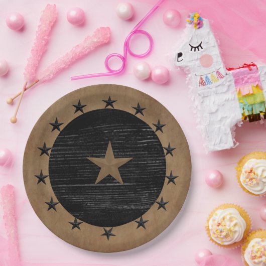 Primitive Sternpapierplatte Pappteller (Party)