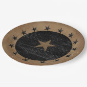 Primitive Sternpapierplatte Pappteller (Schrägansicht)