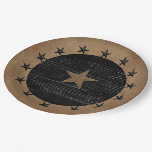 Primitive Sternpapierplatte Pappteller (Schrägansicht)