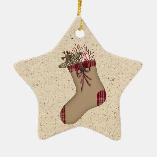 Primitive Strumpf-Ornament Keramikornament (Hinten)