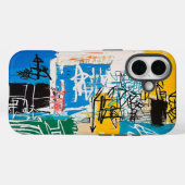 Primitive Tech Urban Street Art Phone Case (Rückseite (Horizontal))