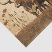 Primitive Texas Longhorns Seidenpapier (Ausschnitt)