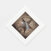 Primitive Texas Star Western Country Cowboy Pistol Serviette (Ecke)