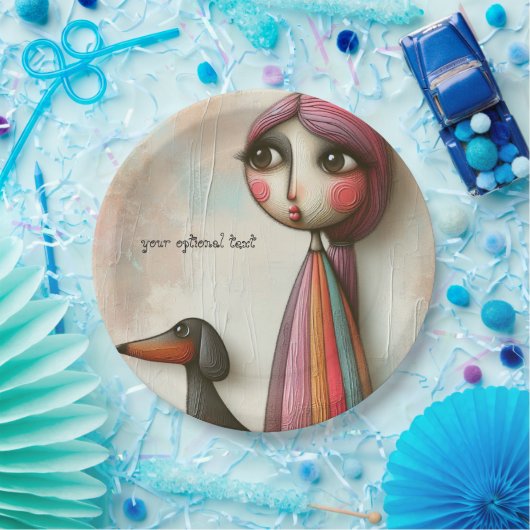 Primitive Texturierte Party-Teller aus texturierte Pappteller (Party)