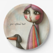 Primitive Texturierte Party-Teller aus texturierte Pappteller (Vorderseite)