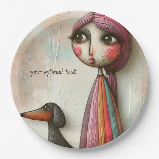 Primitive Texturierte Party-Teller aus texturierte Pappteller (Vorderseite)