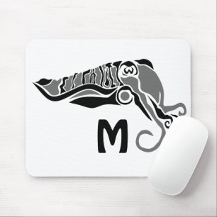 Primitive Tintenfische im dunklen Stift Mousepad