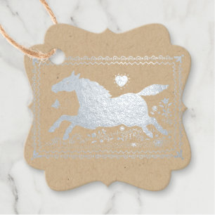 PRIMITIVE VOLKSKUNST LAUFENDES PFERD, SILHOUETTE GESCHENKANHÄNGER