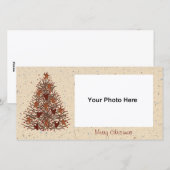Primitive Weihnachtsbaum-Fotokarte Feiertagskarte (Vorne/Hinten)