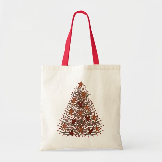Primitive-Weihnachtsbaum-Tasche Tragetasche (Vorne)