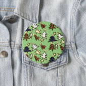 Primitive Weihnachtsbäume Handgezeichnete Kunst Button (Beispiel)