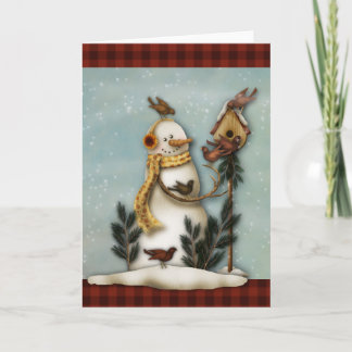 Primitive Weihnachtskarte Feiertagskarte