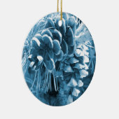 Primitive Weihnachtskiefer Eis Blaupinecon Keramik Ornament (Rechts)