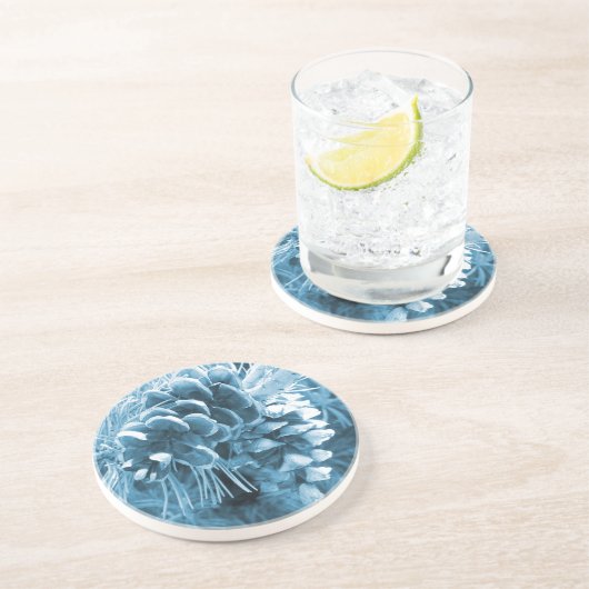 Primitive Weihnachtskiefer Eis Blaupinecon Untersetzer (Seite)