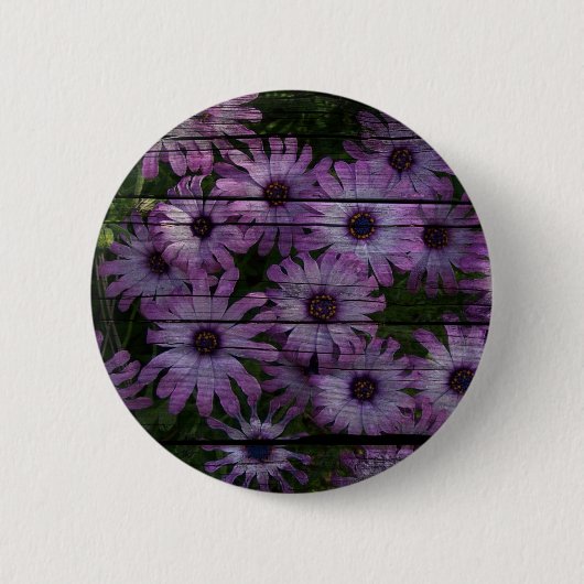 Primitive Western Country Barn Board lila Déission Button (Vorderseite)
