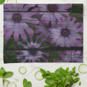 Primitive Western Land Stall plank lila daisy Handtuch (Gefaltet)