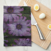 Primitive Western Land Stall plank lila daisy Handtuch (Viertel Falte)
