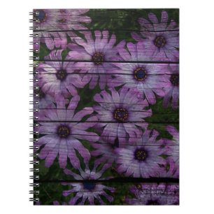 Primitive Western Land Stall plank lila daisy Notizblock