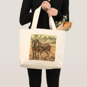Primitive Western Land Tierzuchtpferde Jumbo Stoffbeutel (Vorderseite (Produkt))