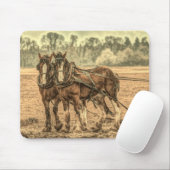 Primitive Western Land Tierzuchtpferde Mousepad (Mit Mouse)