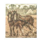 Primitive Western Landpferde Notizblock (Vorderseite)