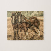 Primitive Western Landpferde Puzzle (Horizontal)